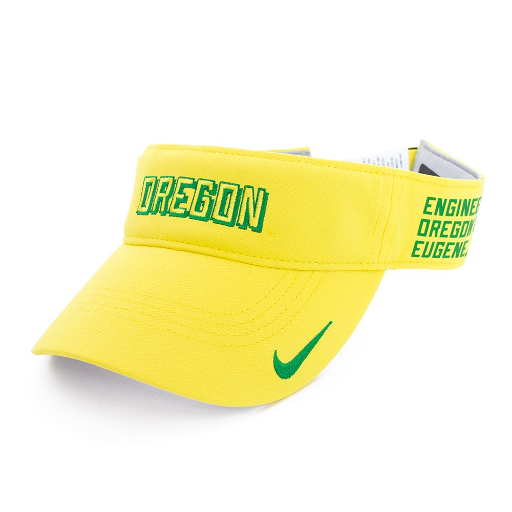 Classic Oregon O, Nike, Yellow, Visor, Performance/Dri-FIT, Accessories, Unisex, Football, Ace, Sideline, Outline, 915761